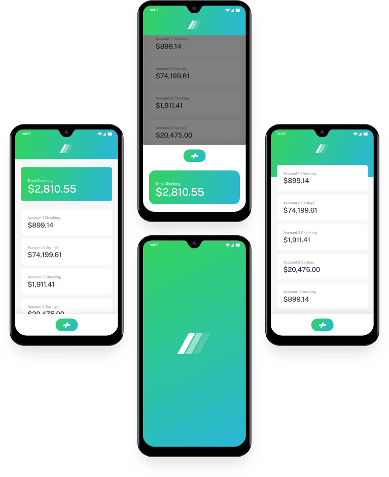 Easybank app mockups