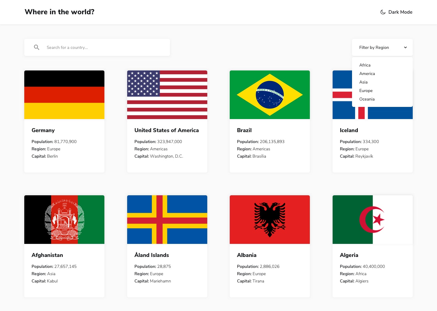 Rest Countries API